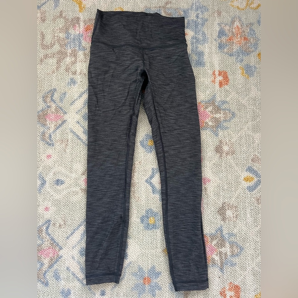 Lululemon Wunder Train Heathered Gray Leggings